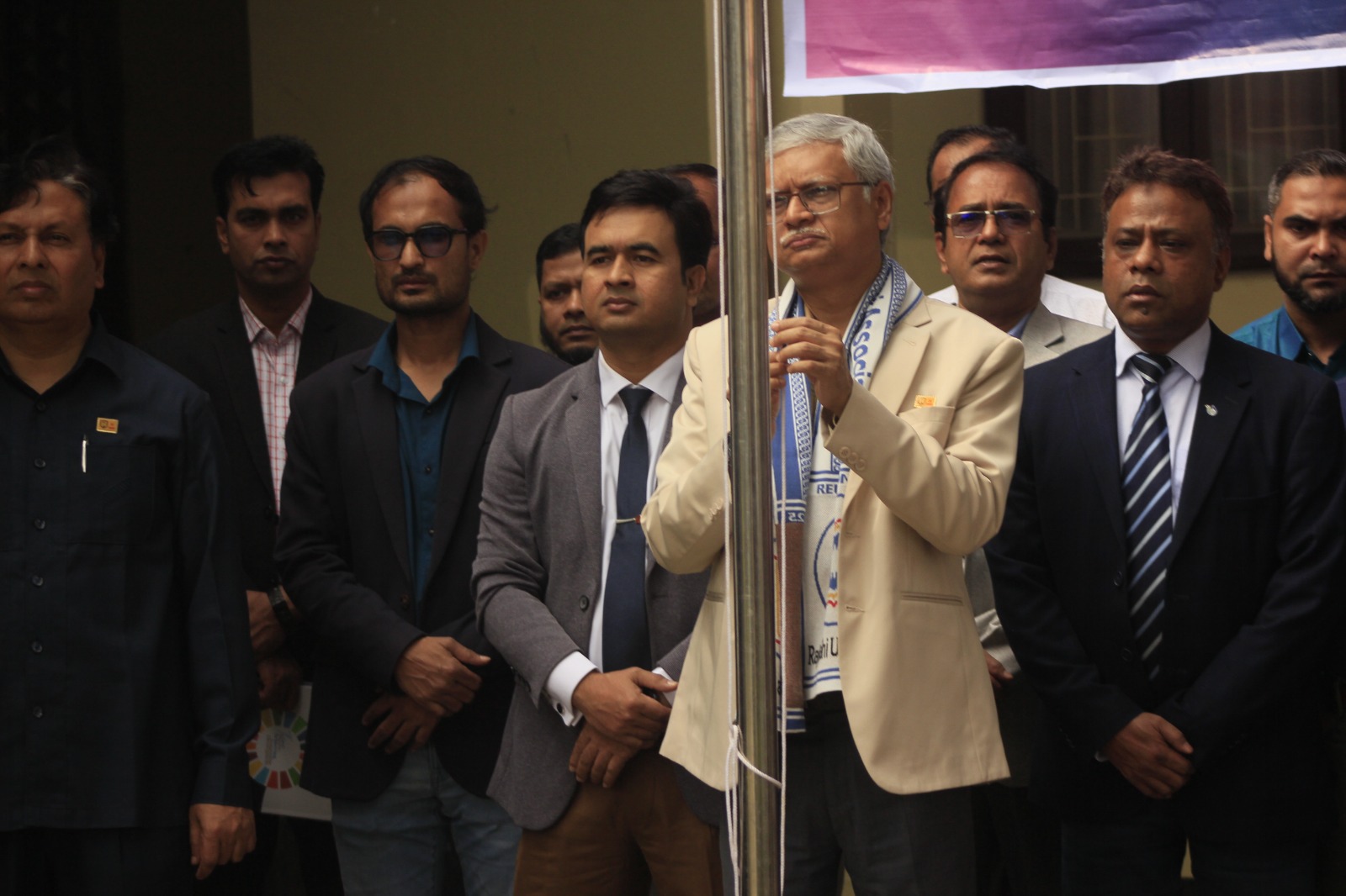 Flag hoisting ceremony at RURS 1st ISCRF 2024