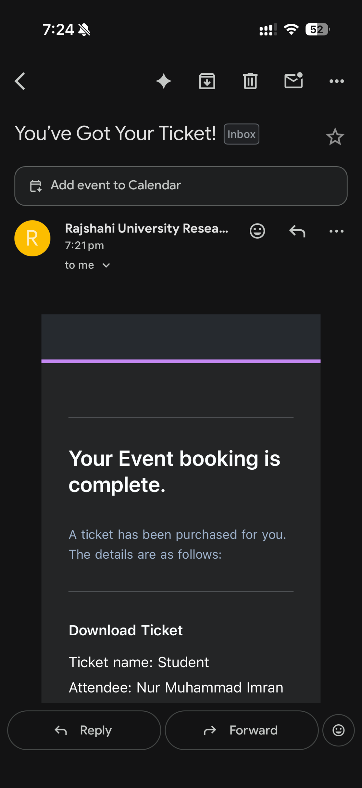 Email Confirmation